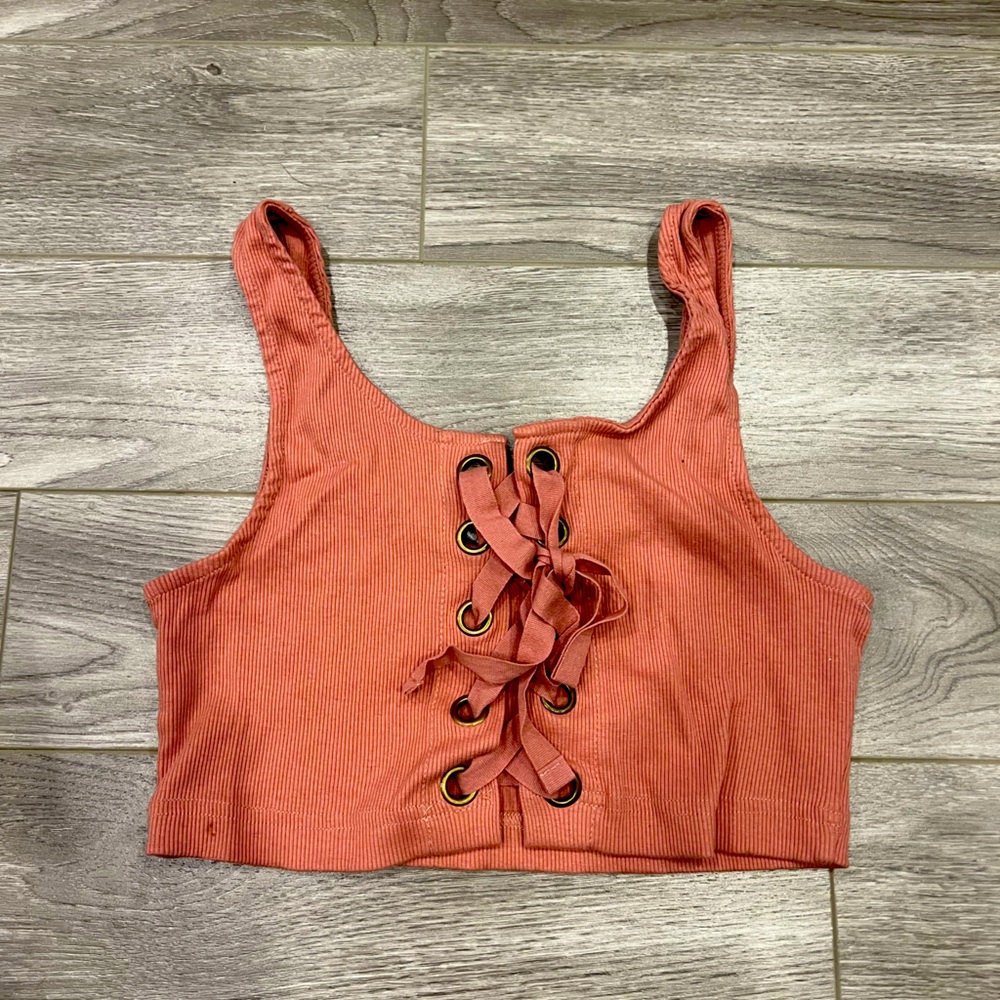 Urban planet pink crop top